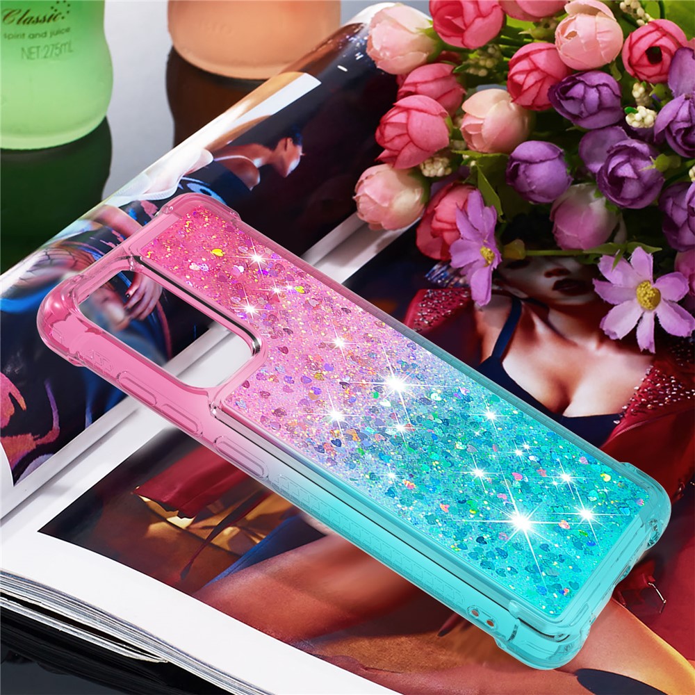 Galaxy A52 4G/5G / A52s 5G Glitter-Hülle – Farbverlauf mit funkelndem Puder