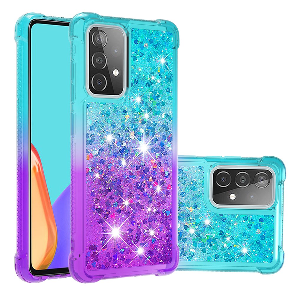 Galaxy A52 4G/5G / A52s 5G Glitter-Hülle – Farbverlauf mit funkelndem Puder