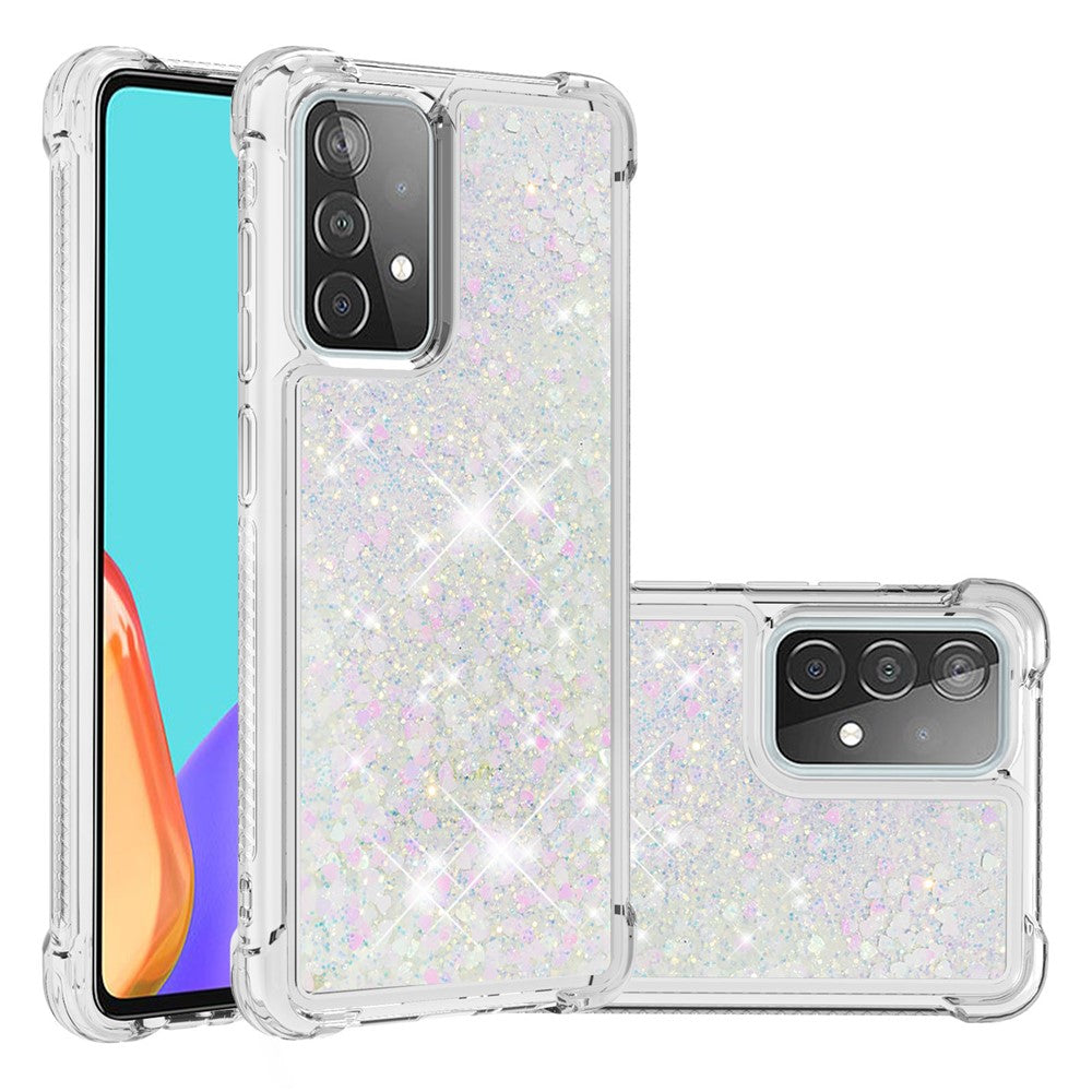 Galaxy A52 4G/5G / A52s 5G Glitzer-Hülle – Stoßfest & mit Treibsand
