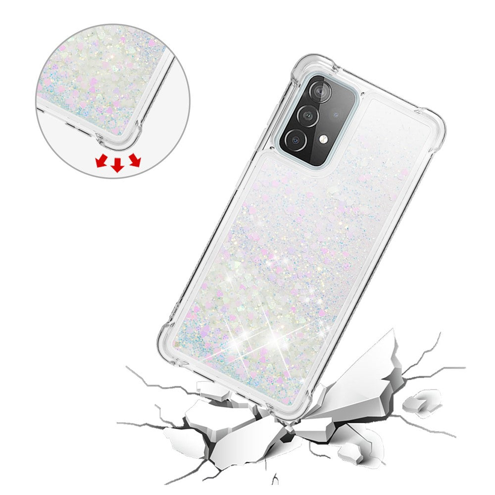 Galaxy A52 4G/5G / A52s 5G Glitzer-Hülle – Stoßfest & mit Treibsand