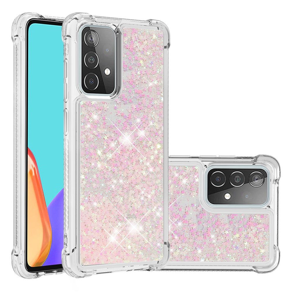 Galaxy A52 4G/5G / A52s 5G Glitzer-Hülle – Stoßfest & mit Treibsand