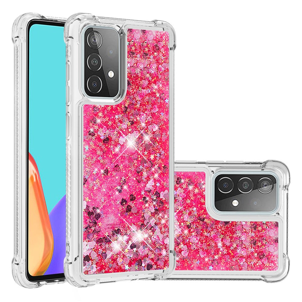 Galaxy A52 4G/5G / A52s 5G Glitzer-Hülle – Stoßfest & mit Treibsand