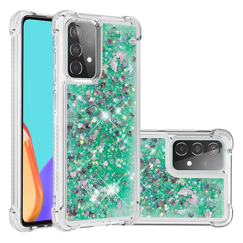 Galaxy A52 4G/5G / A52s 5G Glitzer-Hülle – Stoßfest & mit Treibsand
