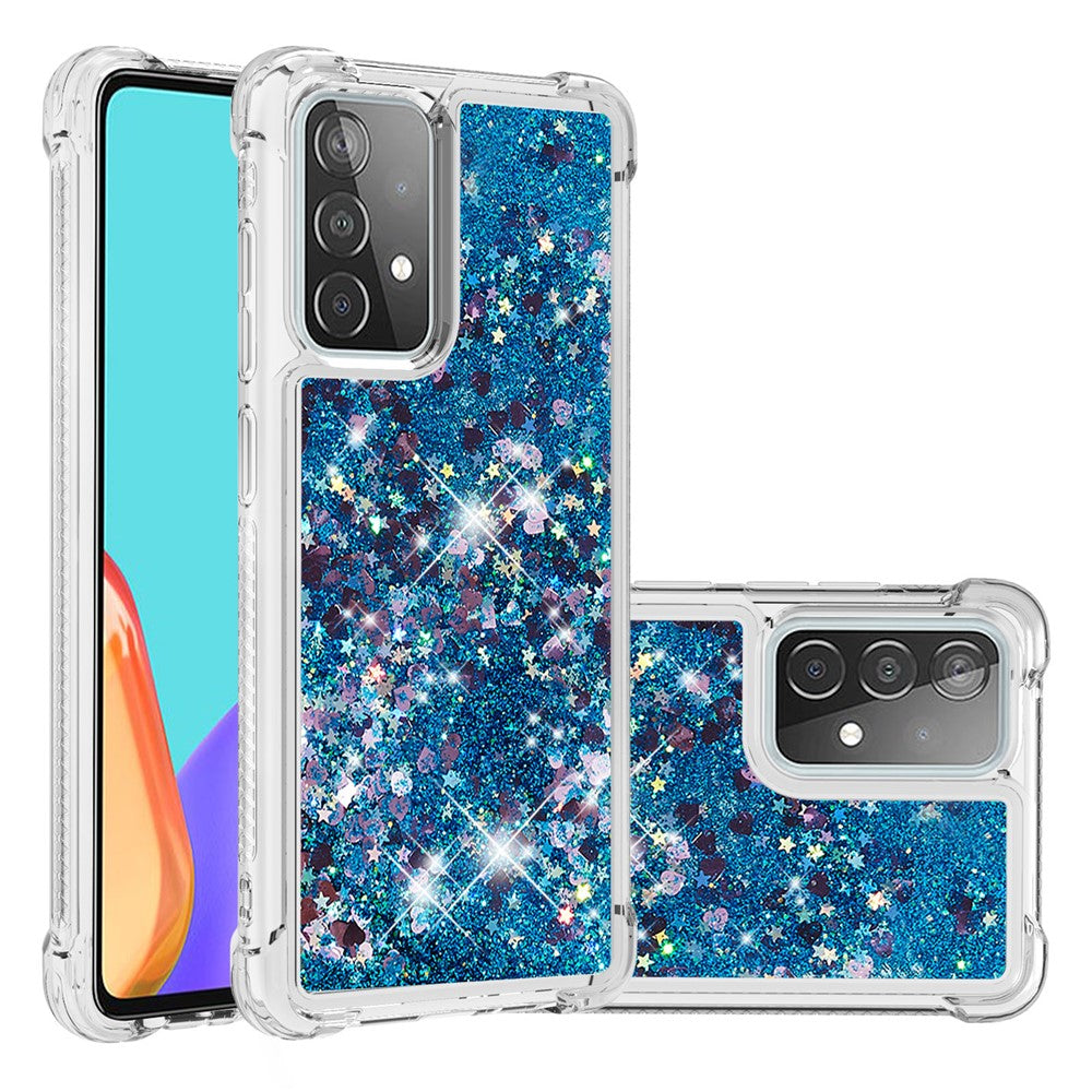 Galaxy A52 4G/5G / A52s 5G Glitzer-Hülle – Stoßfest & mit Treibsand