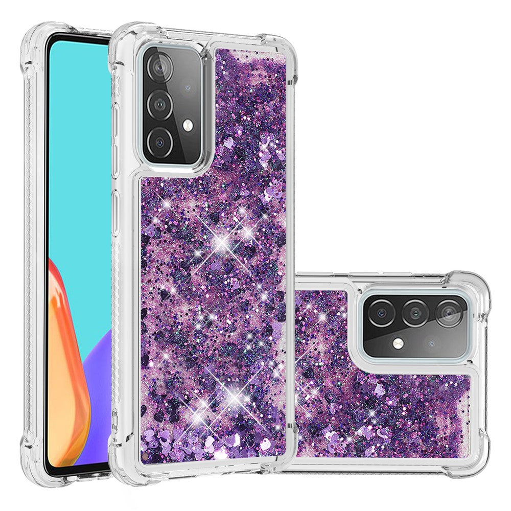 Galaxy A52 4G/5G / A52s 5G Glitzer-Hülle – Stoßfest & mit Treibsand