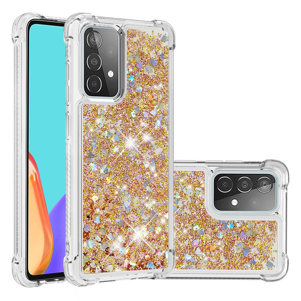 Galaxy A52 4G/5G / A52s 5G Glitzer-Hülle – Stoßfest & mit Treibsand