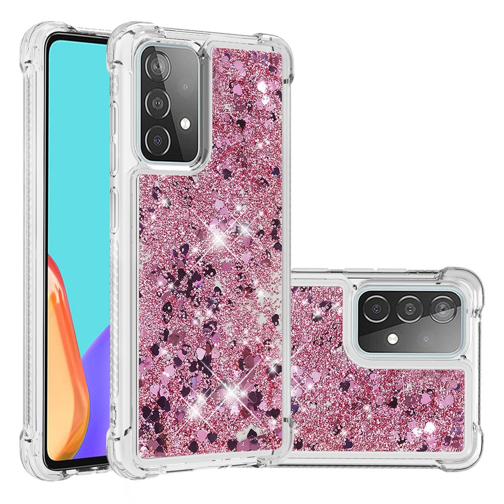 Galaxy A52 4G/5G / A52s 5G Glitzer-Hülle – Stoßfest & mit Treibsand