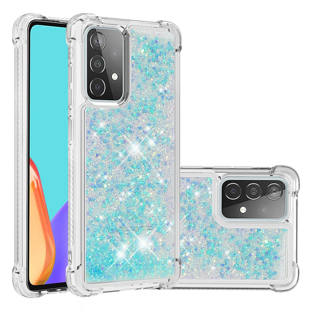 Galaxy A52 4G/5G / A52s 5G Glitzer-Hülle – Stoßfest & mit Treibsand