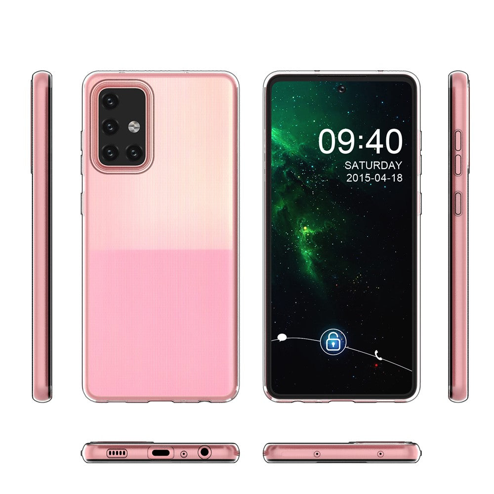 Galaxy A72 4G/5G Transparente Hülle – Kratzfest, weich & stoßfest