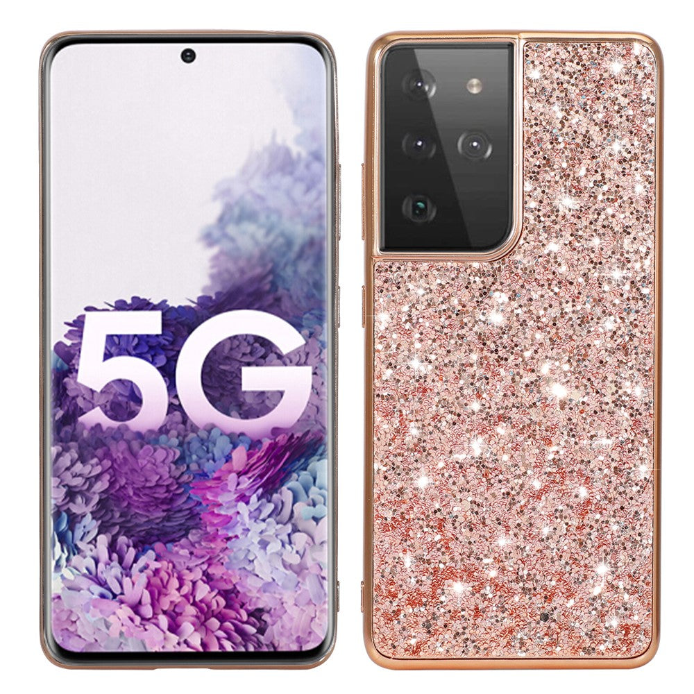 Galaxy S21 Ultra 5G Schutzhülle – Funkelnde Glitzer-Rückseite
