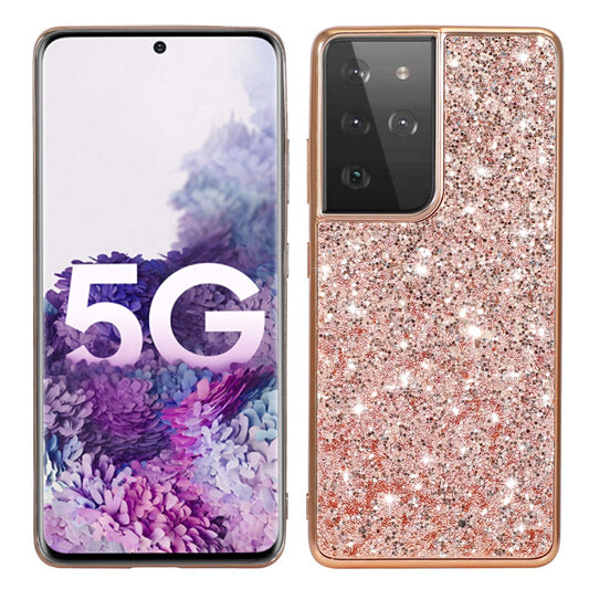 Galaxy S21 Ultra 5G Schutzhülle – Funkelnde Glitzer-Rückseite