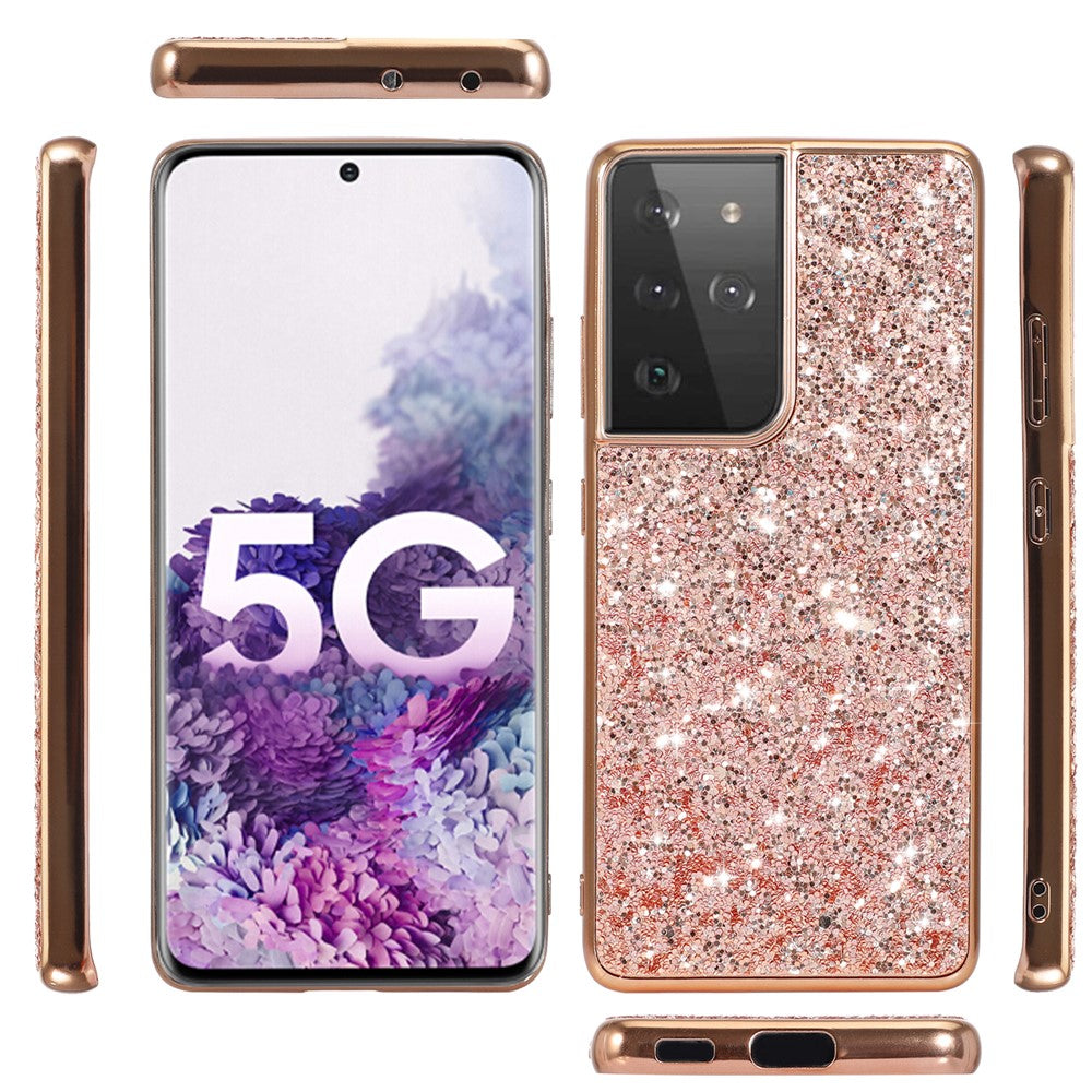 Galaxy S21 Ultra 5G Schutzhülle – Funkelnde Glitzer-Rückseite