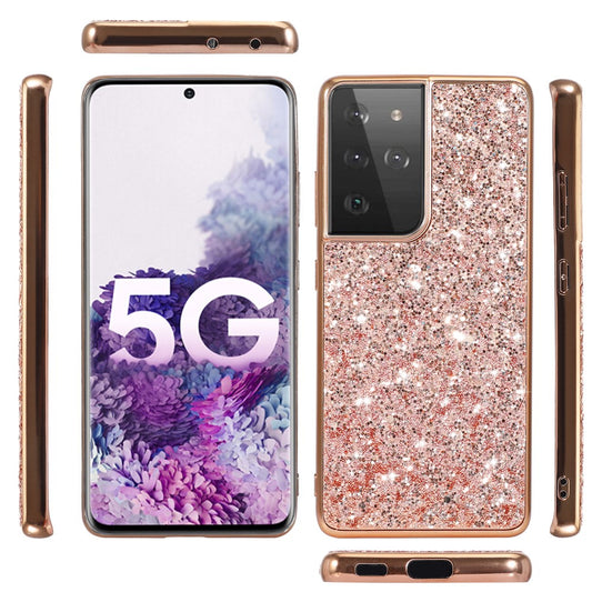 Galaxy S21 Ultra 5G Schutzhülle – Funkelnde Glitzer-Rückseite