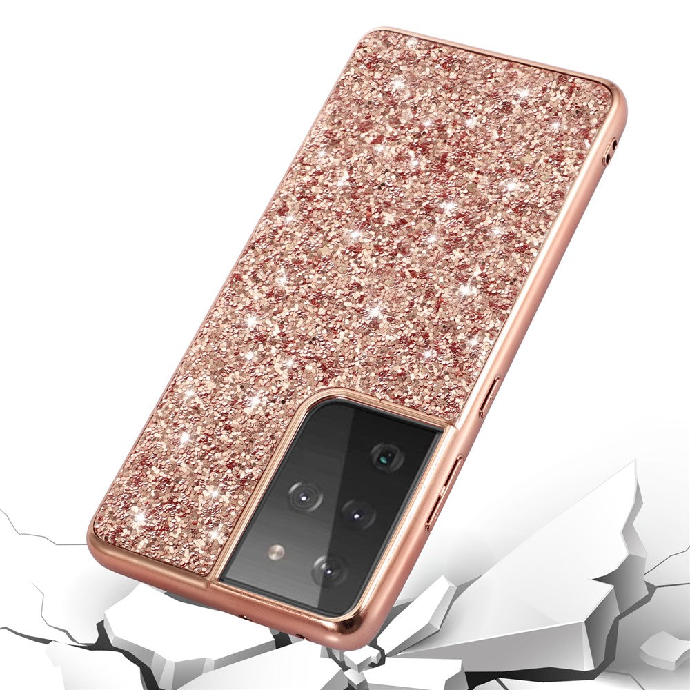 Galaxy S21 Ultra 5G Schutzhülle – Funkelnde Glitzer-Rückseite