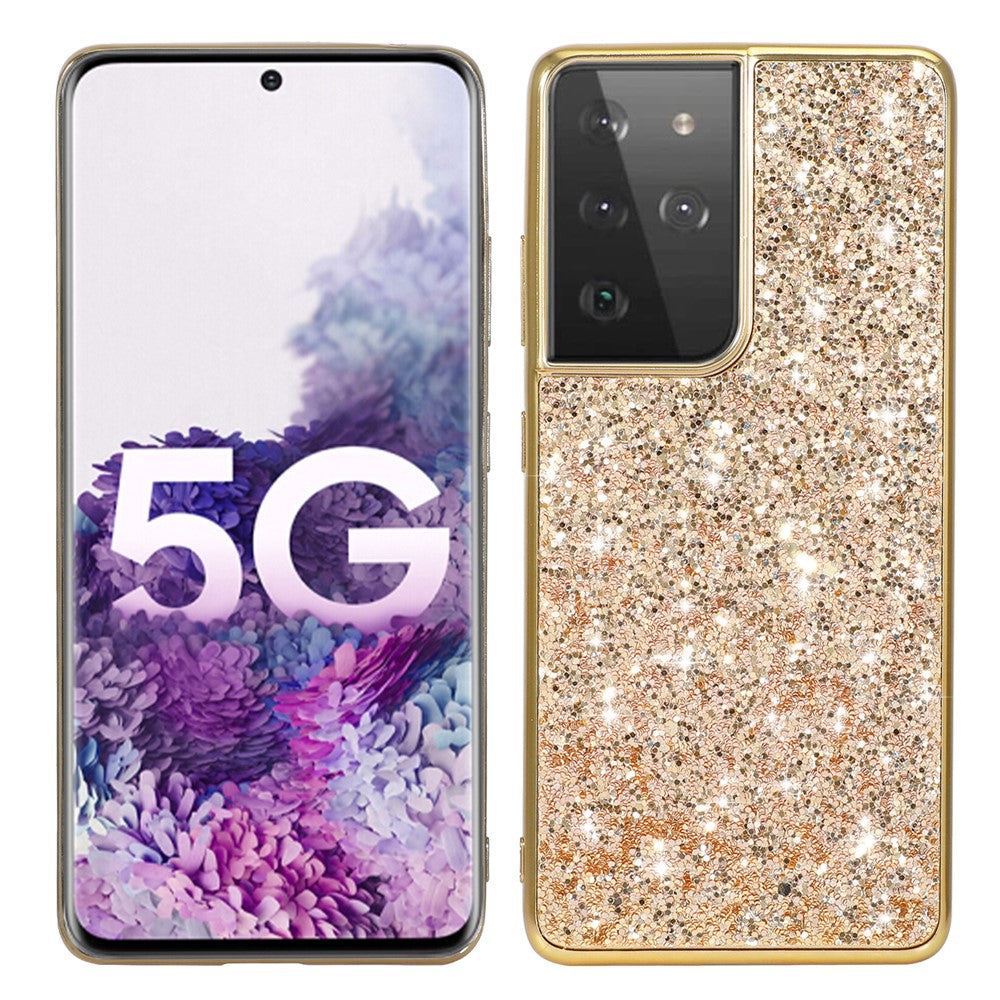 Galaxy S21 Ultra 5G Schutzhülle – Funkelnde Glitzer-Rückseite