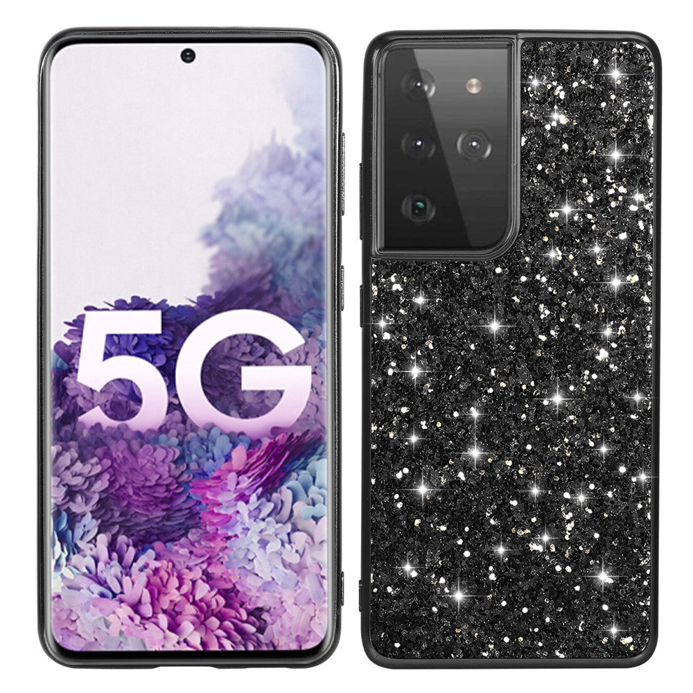 Galaxy S21 Ultra 5G Schutzhülle – Funkelnde Glitzer-Rückseite