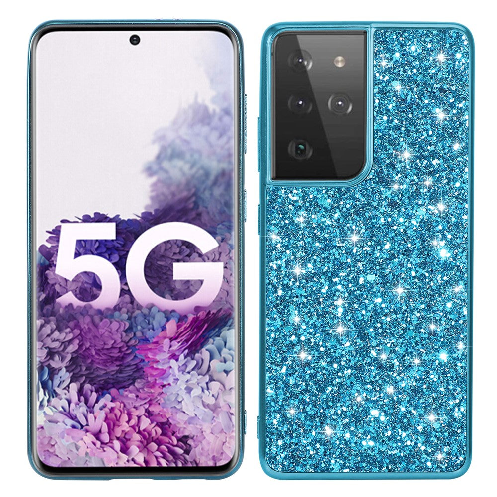 Galaxy S21 Ultra 5G Schutzhülle – Funkelnde Glitzer-Rückseite