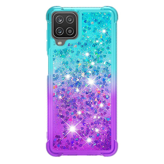 Galaxy A12/M12 Glitter-Hülle – Farbverlauf mit funkelndem Puder
