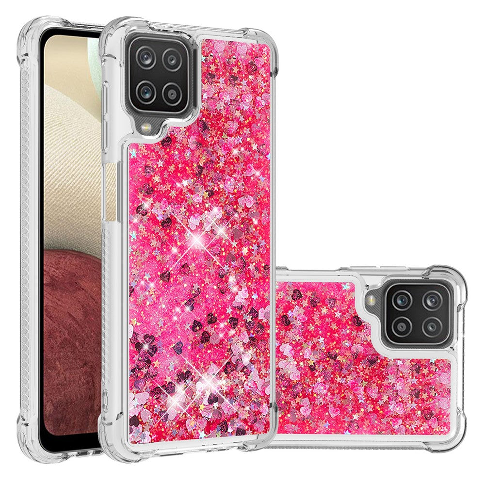 Galaxy A12 / M12 Glitzer-Hülle – Stoßfest & mit Treibsand