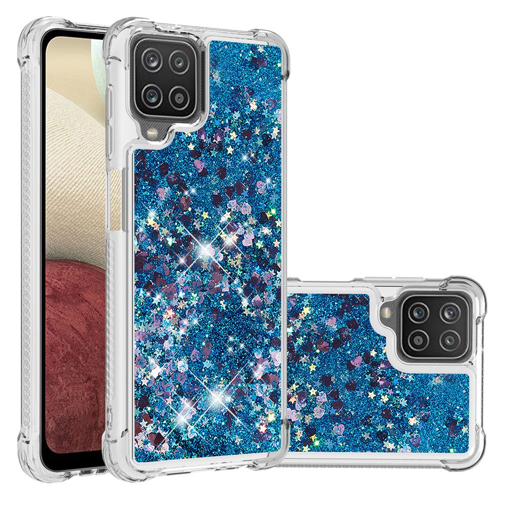 Galaxy A12 / M12 Glitzer-Hülle – Stoßfest & mit Treibsand
