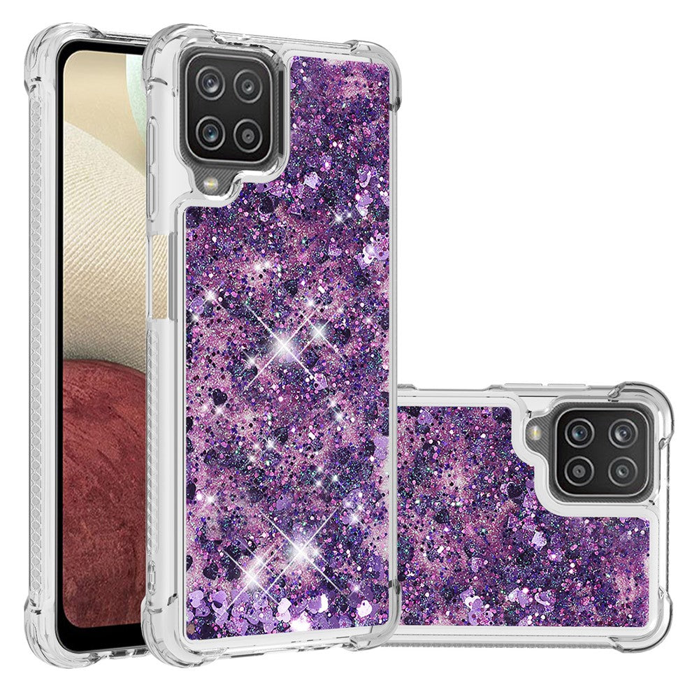 Galaxy A12 / M12 Glitzer-Hülle – Stoßfest & mit Treibsand