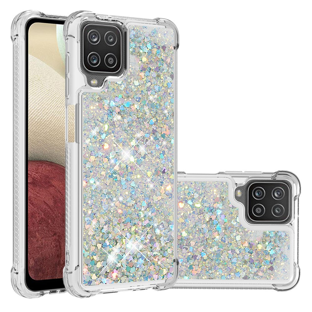 Galaxy A12 / M12 Glitzer-Hülle – Stoßfest & mit Treibsand