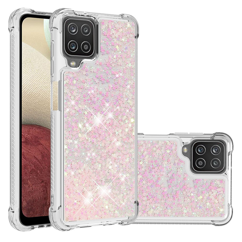 Galaxy A12 / M12 Glitzer-Hülle – Stoßfest & mit Treibsand