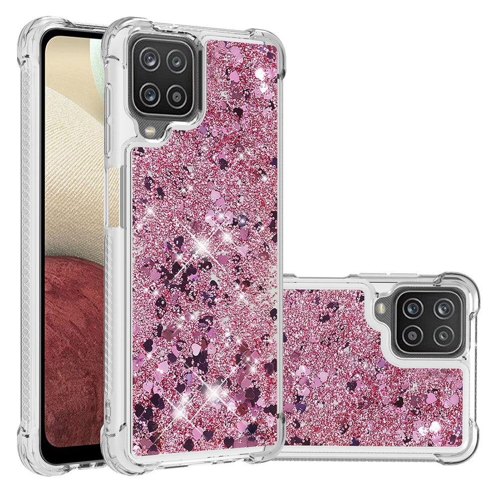 Galaxy A12 / M12 Glitzer-Hülle – Stoßfest & mit Treibsand