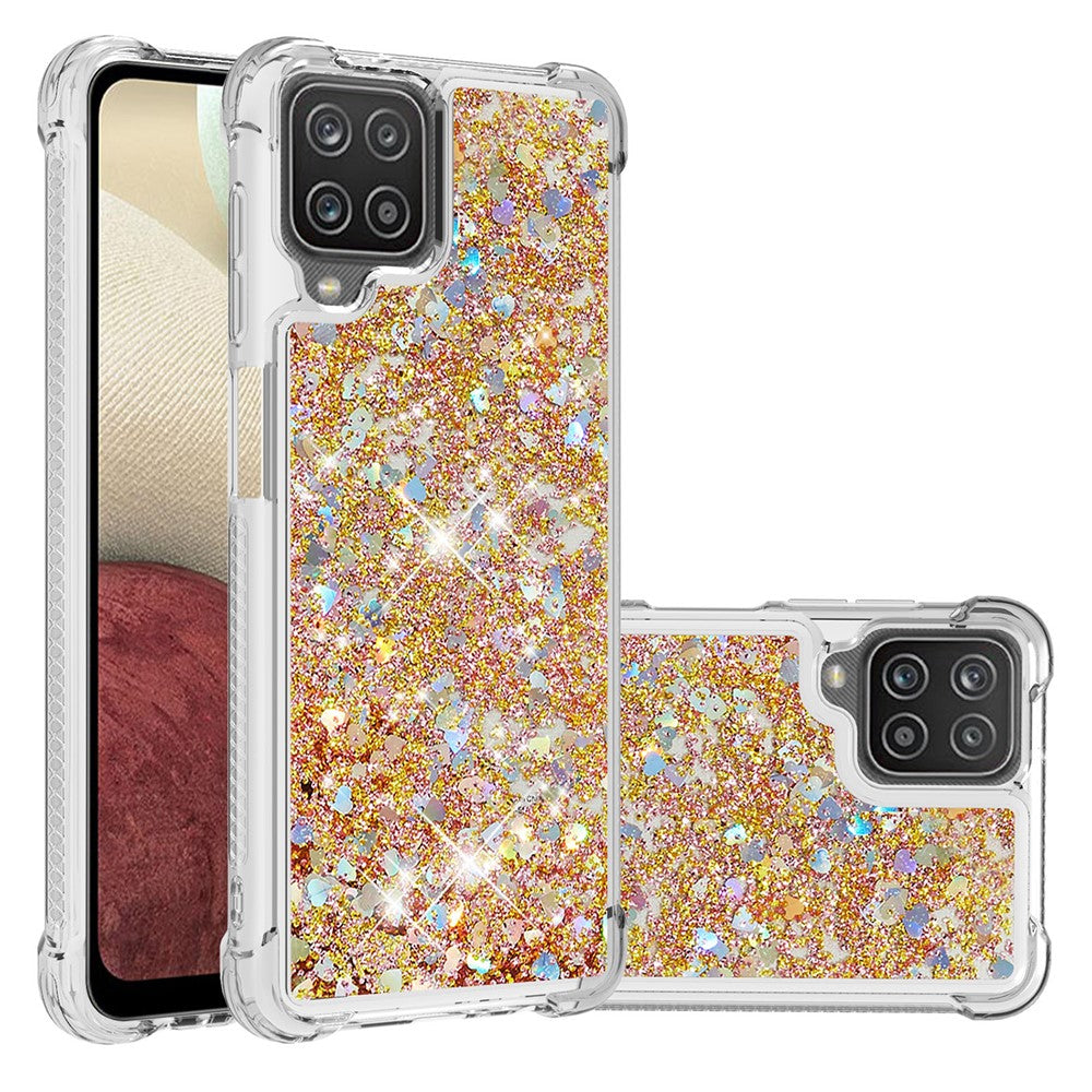 Galaxy A12 / M12 Glitzer-Hülle – Stoßfest & mit Treibsand