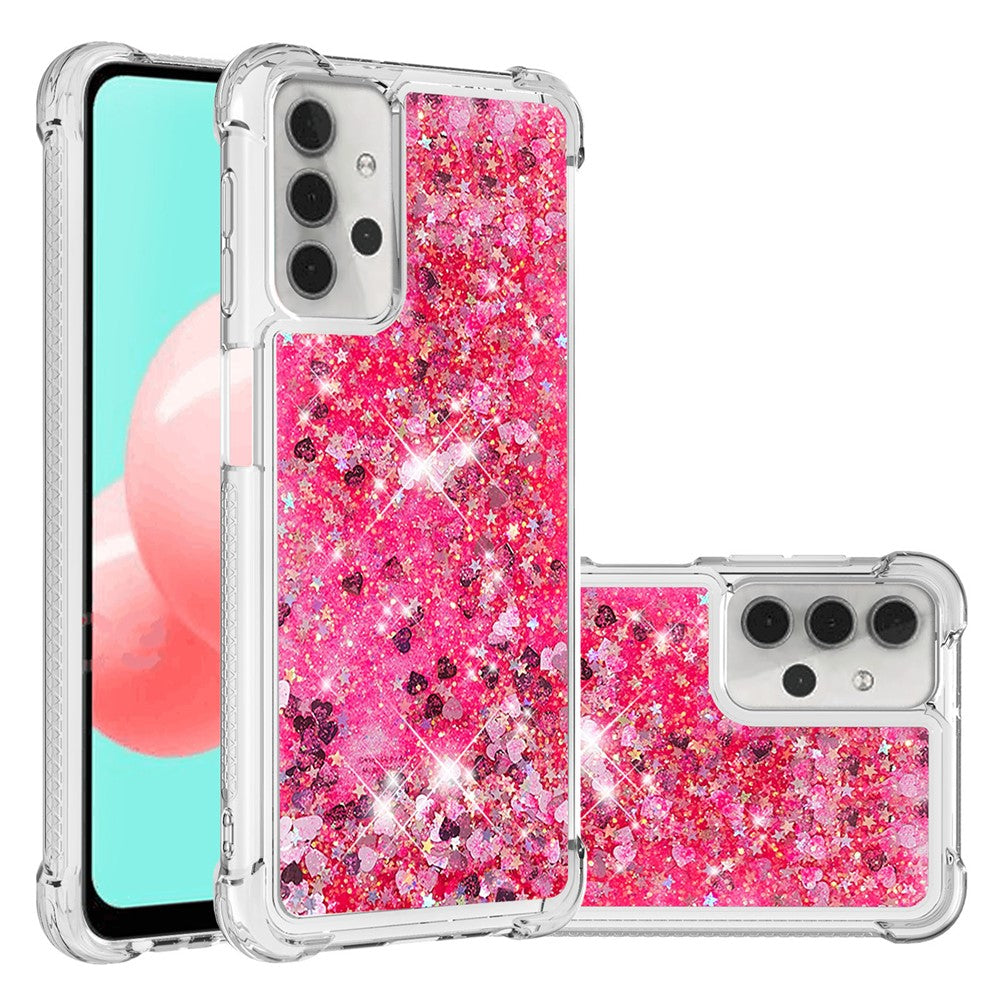 Galaxy A32 5G / M32 5G Glitzer-Hülle – Stoßfest & mit Treibsand