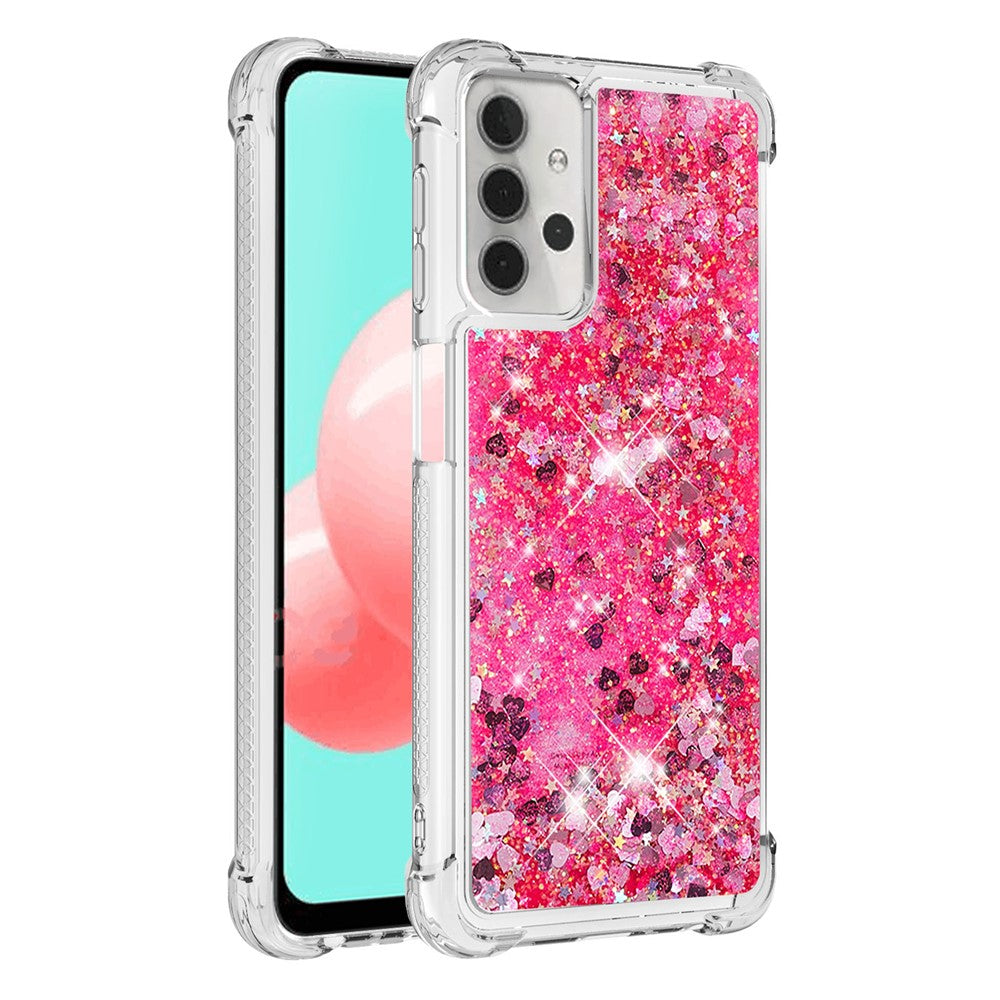 Galaxy A32 5G / M32 5G Glitzer-Hülle – Stoßfest & mit Treibsand