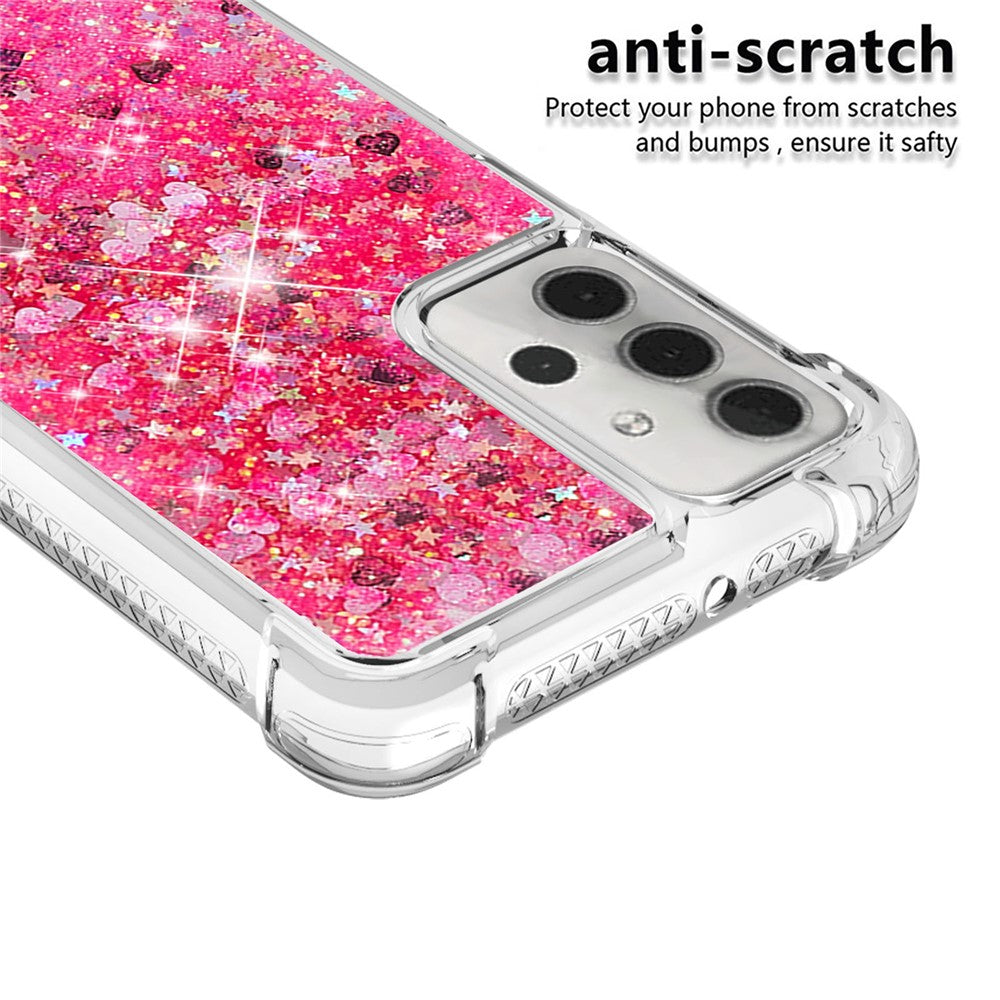 Galaxy A32 5G / M32 5G Glitzer-Hülle – Stoßfest & mit Treibsand