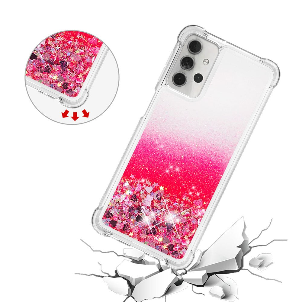 Galaxy A32 5G / M32 5G Glitzer-Hülle – Stoßfest & mit Treibsand