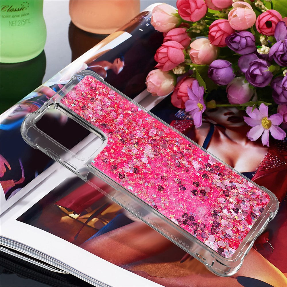 Galaxy A32 5G / M32 5G Glitzer-Hülle – Stoßfest & mit Treibsand