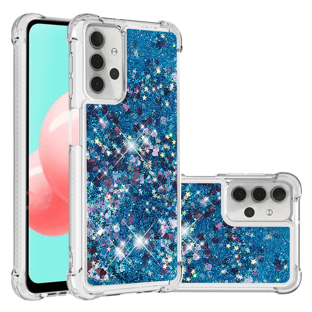 Galaxy A32 5G / M32 5G Glitzer-Hülle – Stoßfest & mit Treibsand