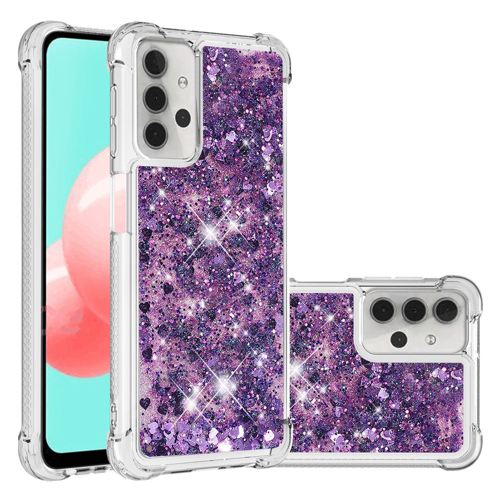 Galaxy A32 5G / M32 5G Glitzer-Hülle – Stoßfest & mit Treibsand