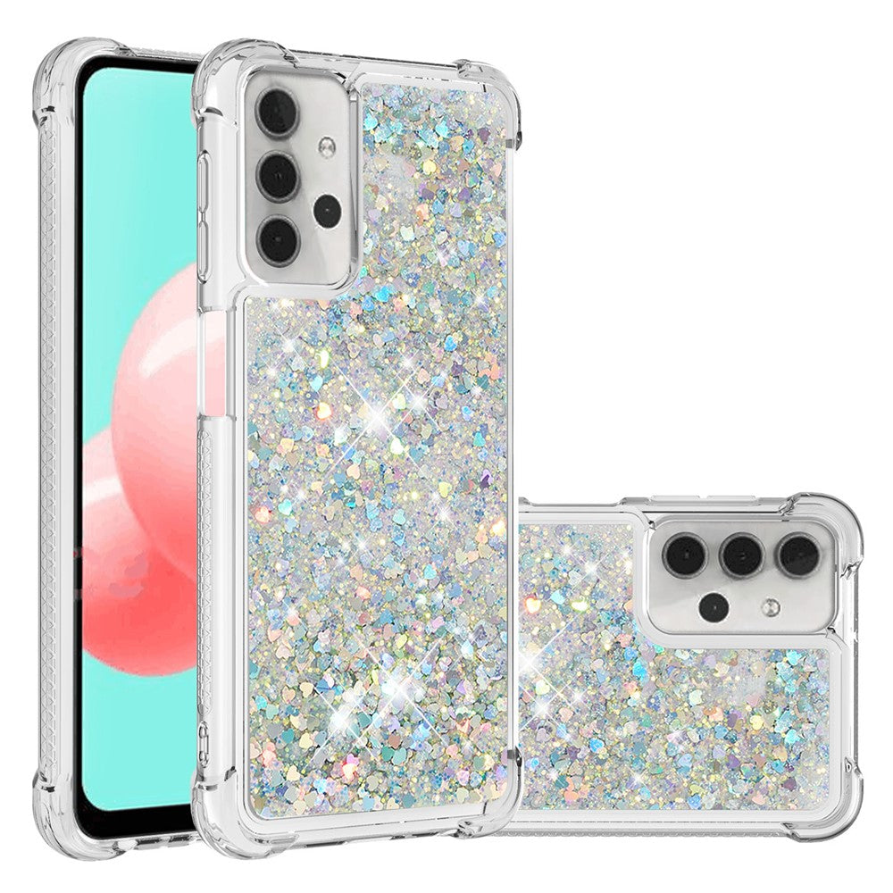 Galaxy A32 5G / M32 5G Glitzer-Hülle – Stoßfest & mit Treibsand