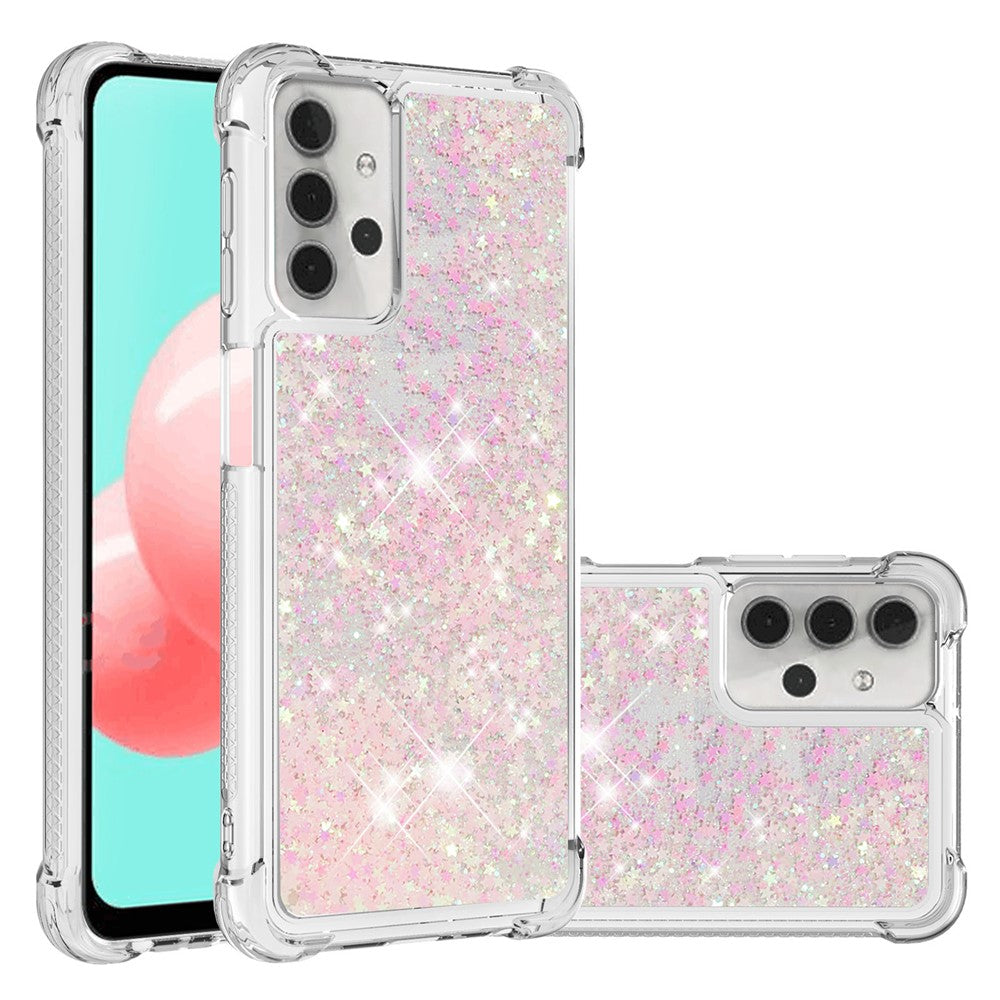 Galaxy A32 5G / M32 5G Glitzer-Hülle – Stoßfest & mit Treibsand