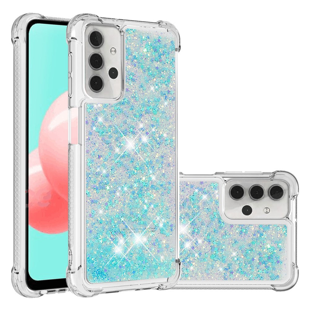Galaxy A32 5G / M32 5G Glitzer-Hülle – Stoßfest & mit Treibsand