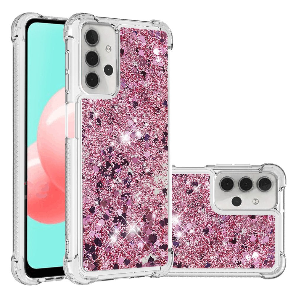 Galaxy A32 5G / M32 5G Glitzer-Hülle – Stoßfest & mit Treibsand