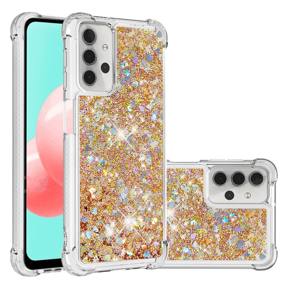 Galaxy A32 5G / M32 5G Glitzer-Hülle – Stoßfest & mit Treibsand