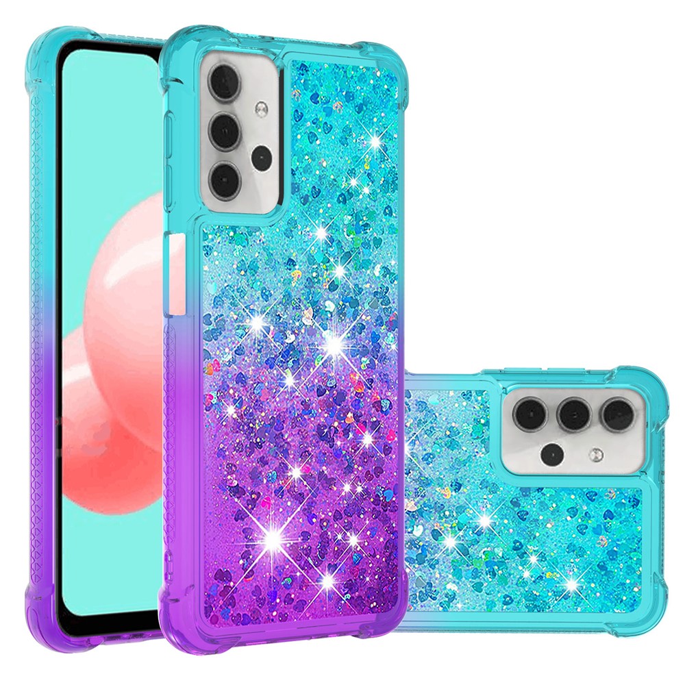 Galaxy A32 5G/M32 5G Glitter-Hülle – Farbverlauf mit funkelndem Puder