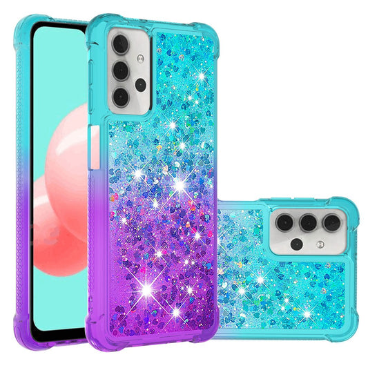 Galaxy A32 5G/M32 5G Glitter-Hülle – Farbverlauf mit funkelndem Puder