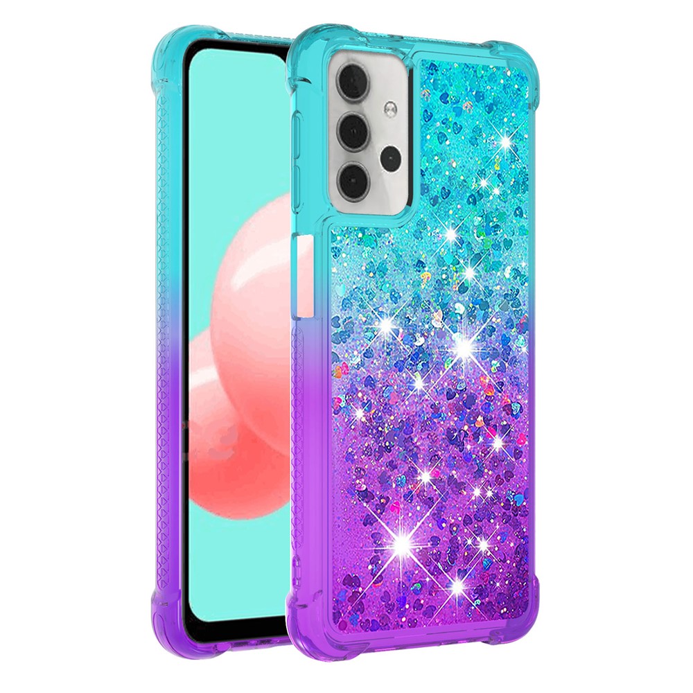 Galaxy A32 5G/M32 5G Glitter-Hülle – Farbverlauf mit funkelndem Puder
