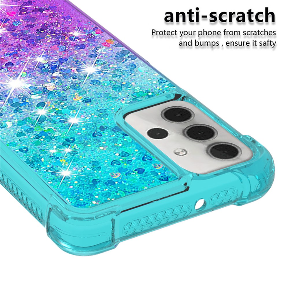 Galaxy A32 5G/M32 5G Glitter-Hülle – Farbverlauf mit funkelndem Puder