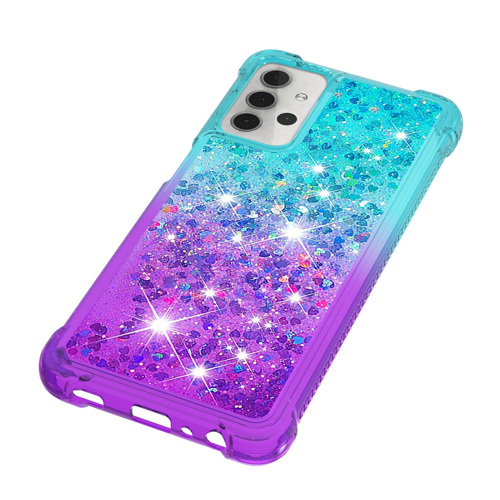 Galaxy A32 5G/M32 5G Glitter-Hülle – Farbverlauf mit funkelndem Puder