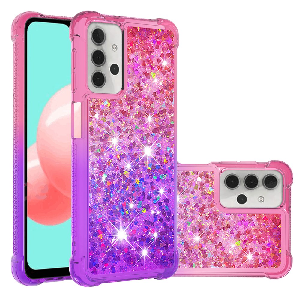 Galaxy A32 5G/M32 5G Glitter-Hülle – Farbverlauf mit funkelndem Puder