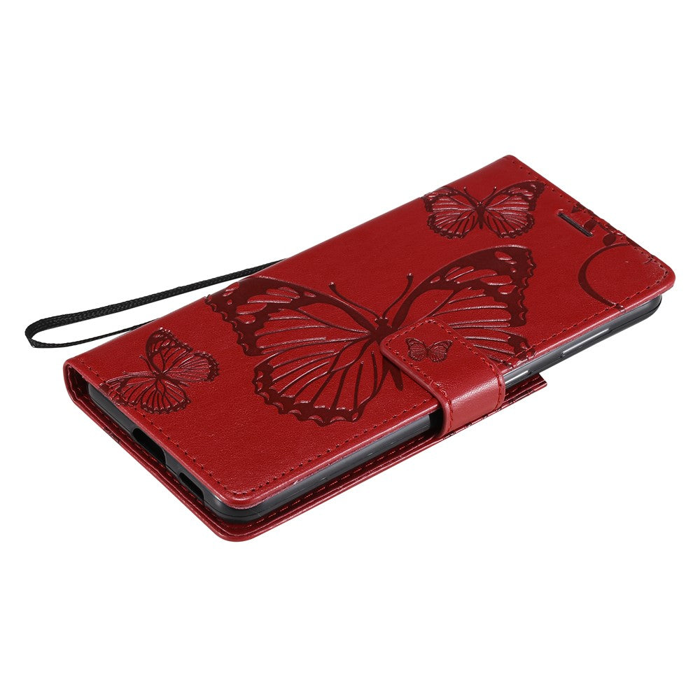 Galaxy S21 4G/5G Wallet-Hülle – Schmetterling Aufgedruckt & Mit Ständer und Riemen