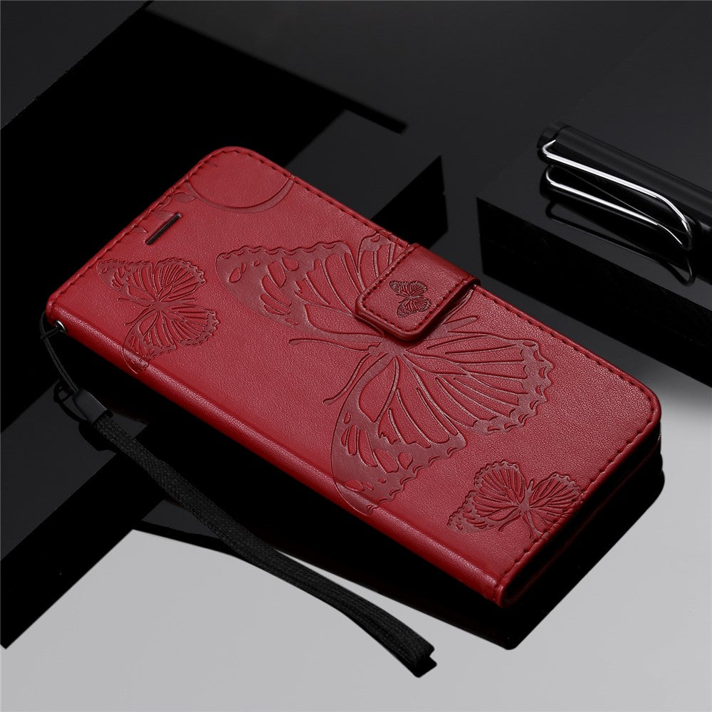 Galaxy A52 4G/5G / A52s 5G Wallet-Hülle – Schmetterling Aufgedruckt & Mit Ständer und Riemen