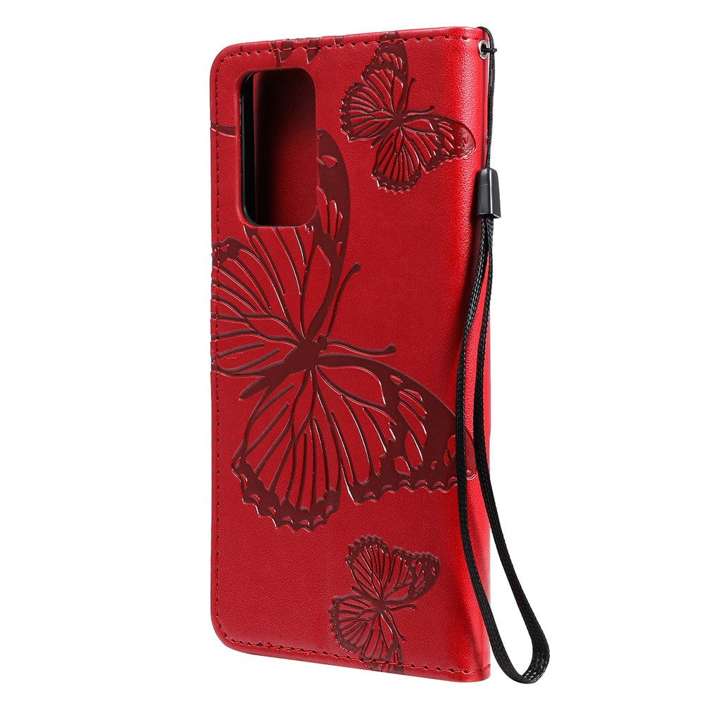 Galaxy A52 4G/5G / A52s 5G Wallet-Hülle – Schmetterling Aufgedruckt & Mit Ständer und Riemen